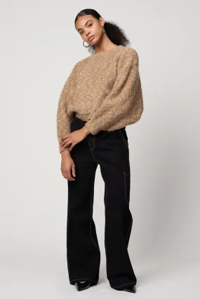 BALLOON SLEEVE SWEATER IN FRENCH TERRY