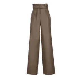 Bally Womens Paperbag Trousers in Grey