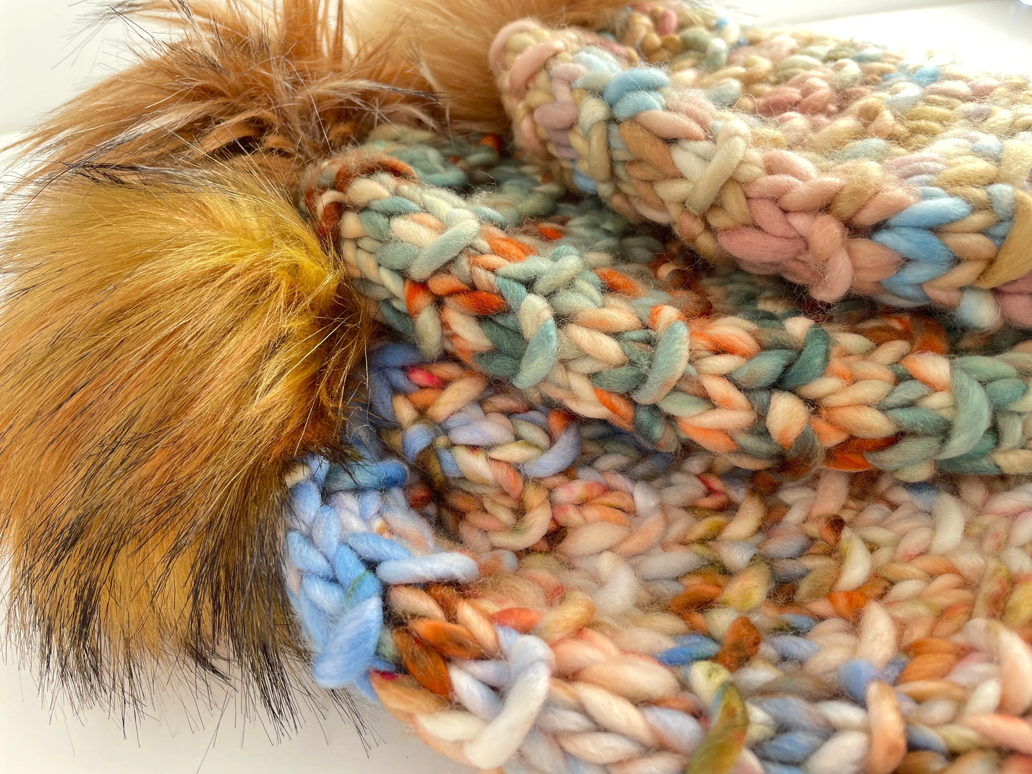 Bamboo Beanie in But Daddy I Love Him with Copper Pom