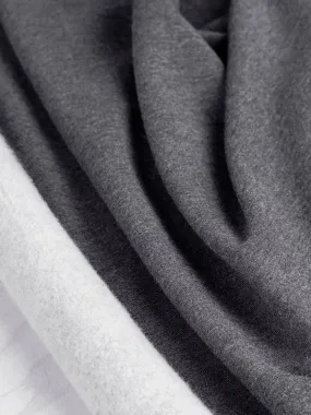 Bamboo Cotton Stretch Fleece - Charcoal