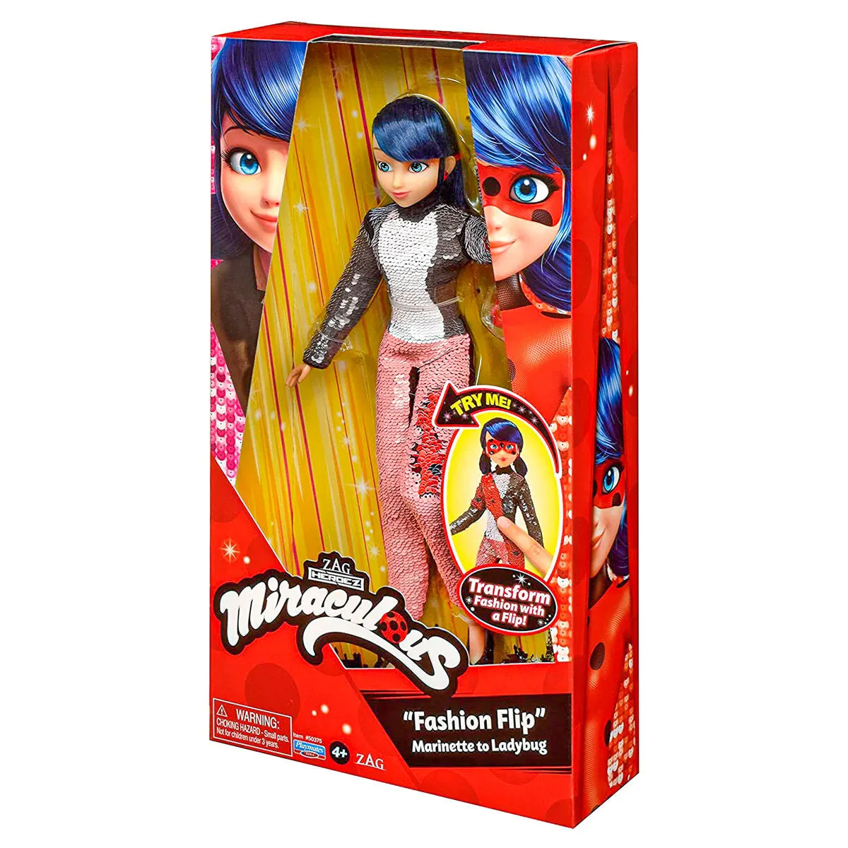 Bandai Miraculous Ladybug Fashion Flip Marinette to Ladybug Doll
