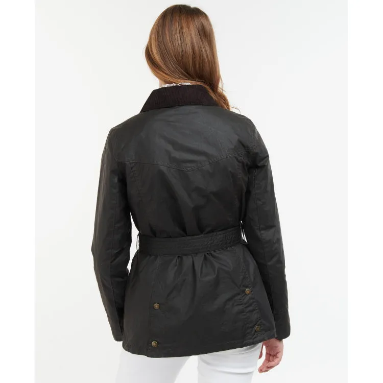 Barbour Ladies Belted Beadnell Wax Jacket - Rustic/Classic