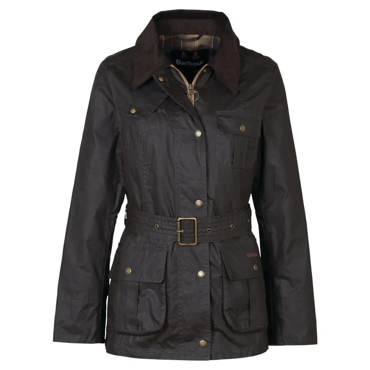 Barbour Ladies Belted Beadnell Wax Jacket - Rustic/Classic