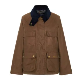 Barbour Ruth Ladies Wax Jacket - Tan/Dress Tartan