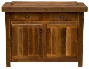 Barnwood Buffet w/Antique Oak Top - 48-inch