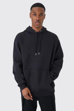 Basic oversized hoodie on the head Boohoo, black