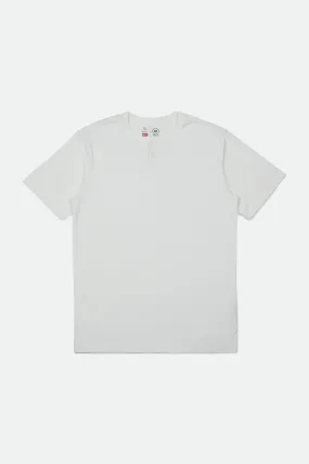 Basic S/S Henley - White
