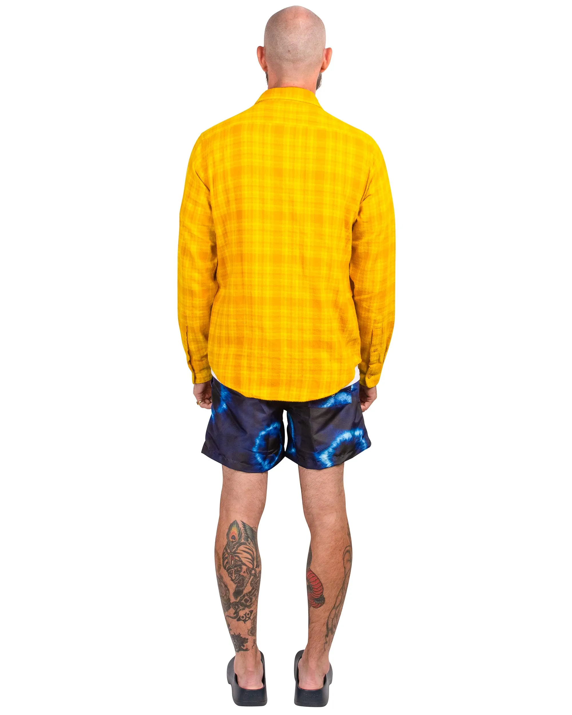 Bather Indigo Ne-Maki Shibori Swim Trunk