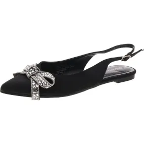 BCBGeneration Womens Katly Satin Bow Slingbacks