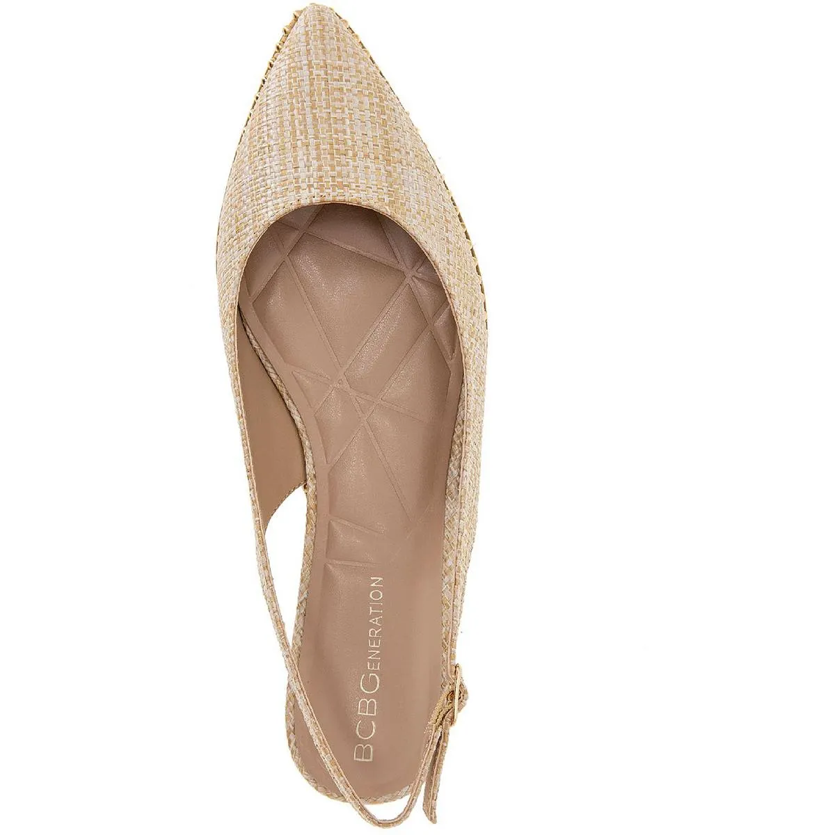 BCBGeneration Womens Valerie Woven Pointed Toe Slingbacks