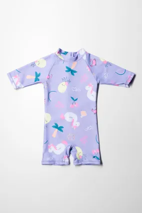 Beach Life Uv Swim Suit Purple