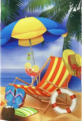 Beach Vacation Summer Garden Flag – 12" x 18"