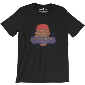 Beard Man Don't Panic It's Organic Round Neck T-shirts