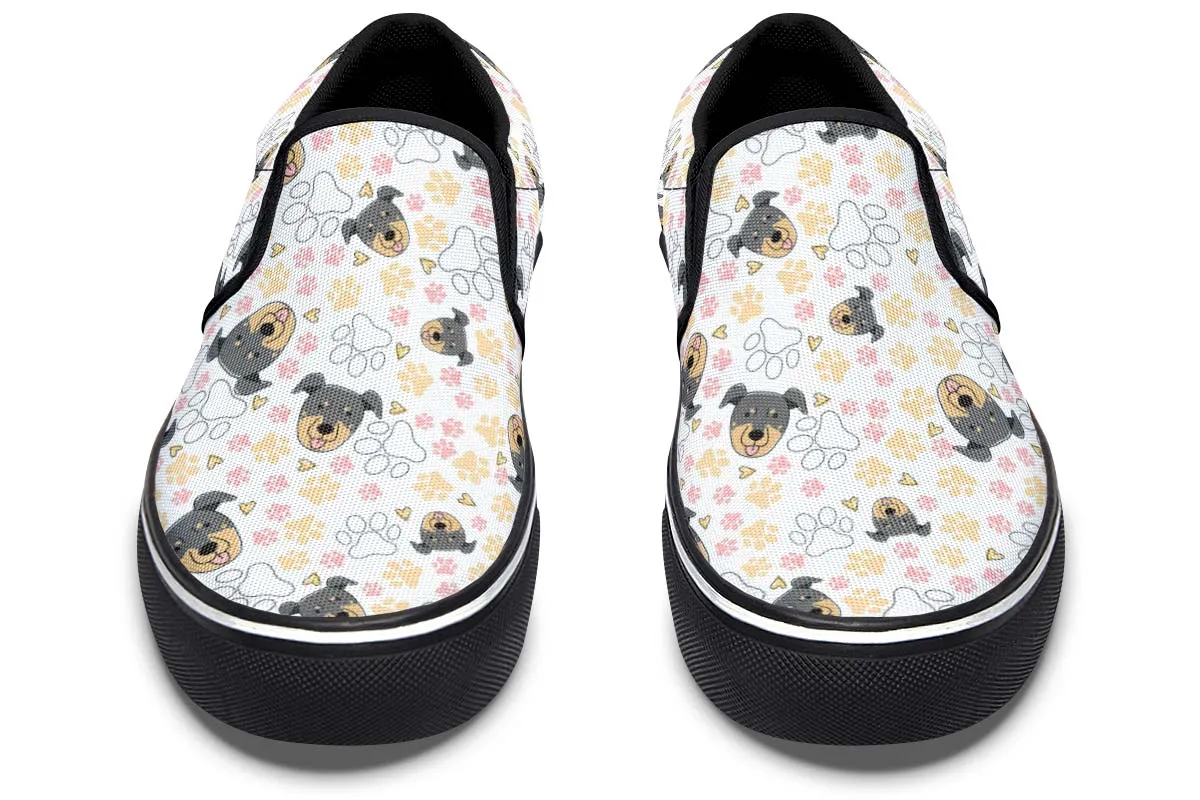 Beauceron Puppy Pattern Slip-On Shoes