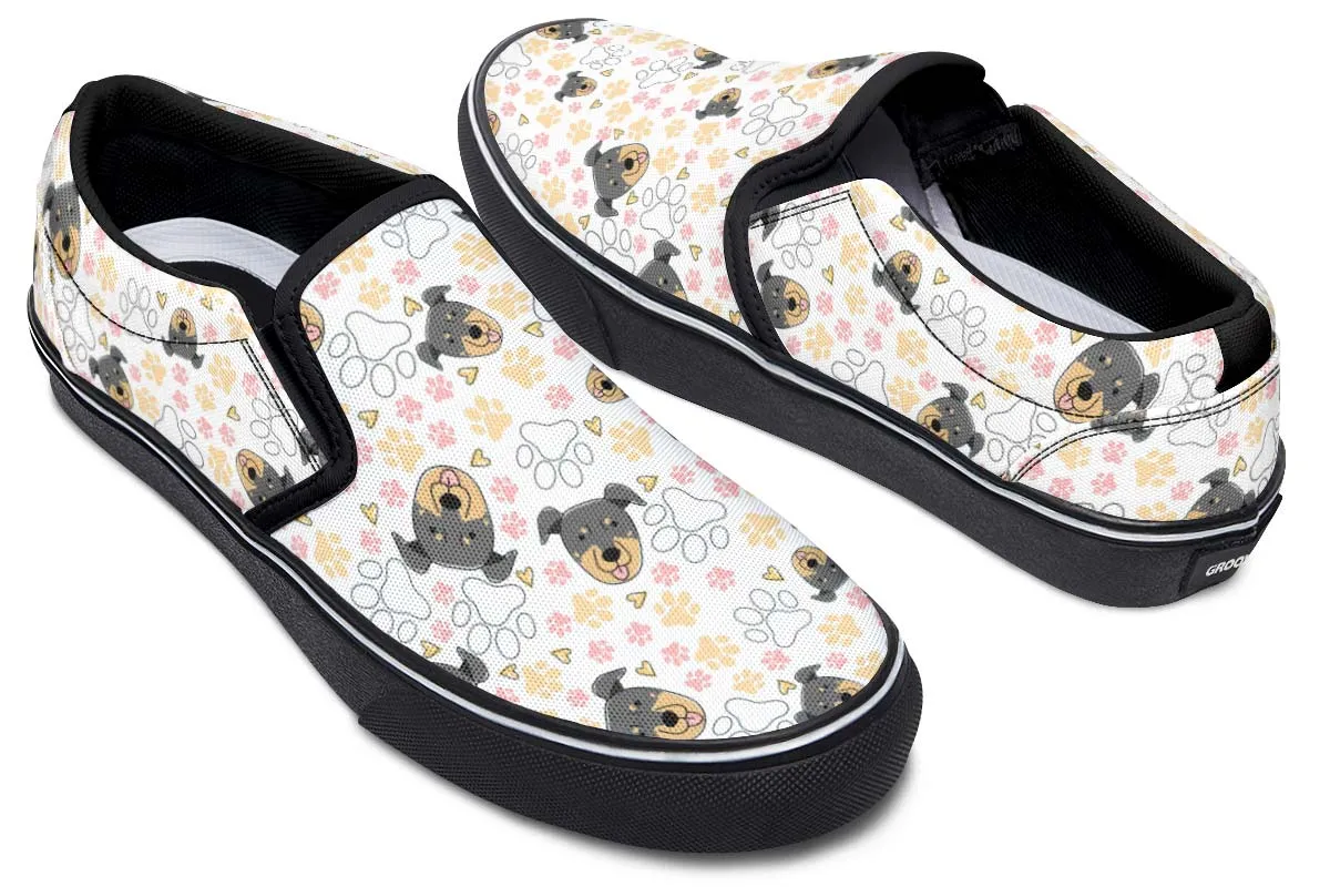 Beauceron Puppy Pattern Slip-On Shoes