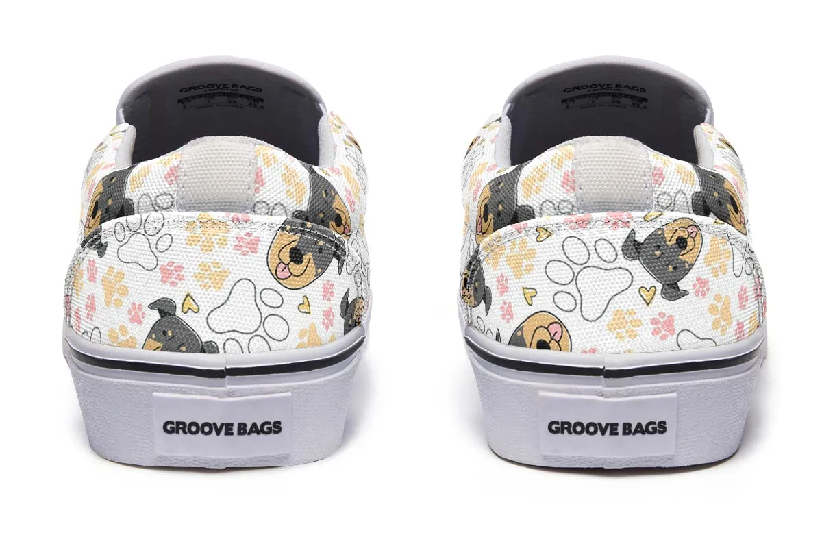 Beauceron Puppy Pattern Slip-On Shoes