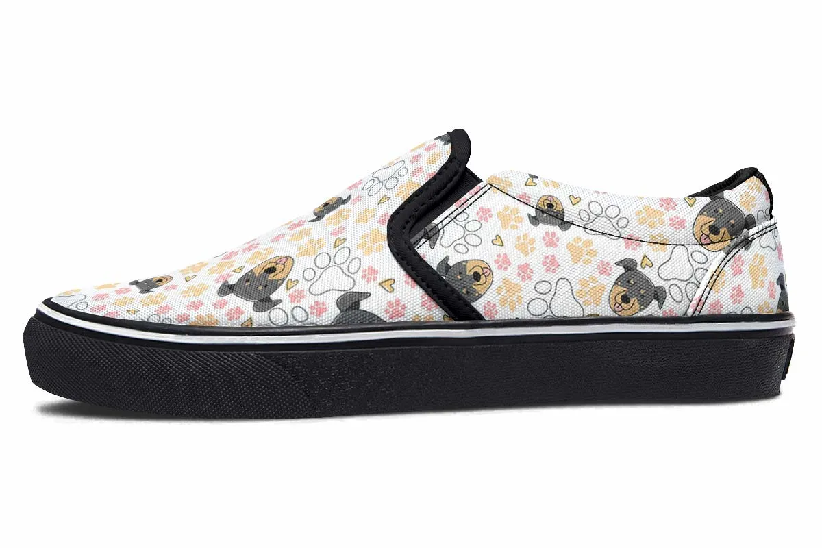 Beauceron Puppy Pattern Slip-On Shoes