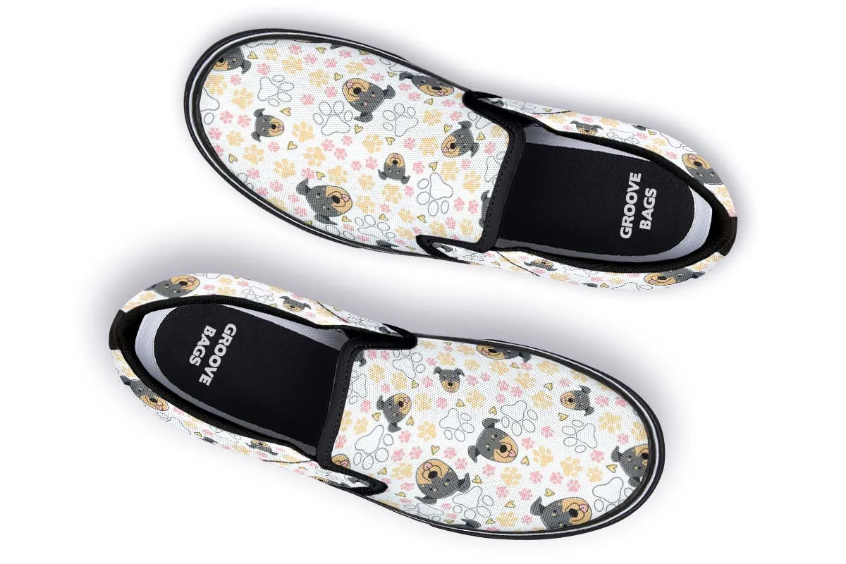 Beauceron Puppy Pattern Slip-On Shoes