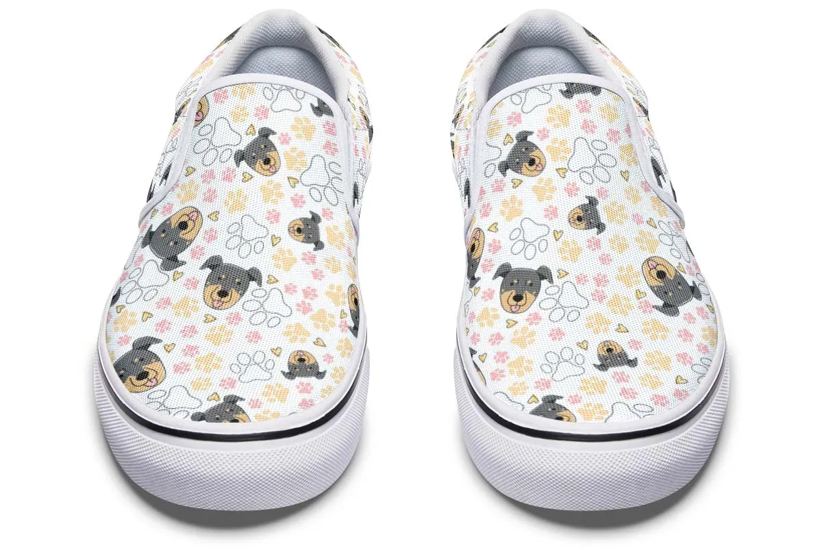 Beauceron Puppy Pattern Slip-On Shoes