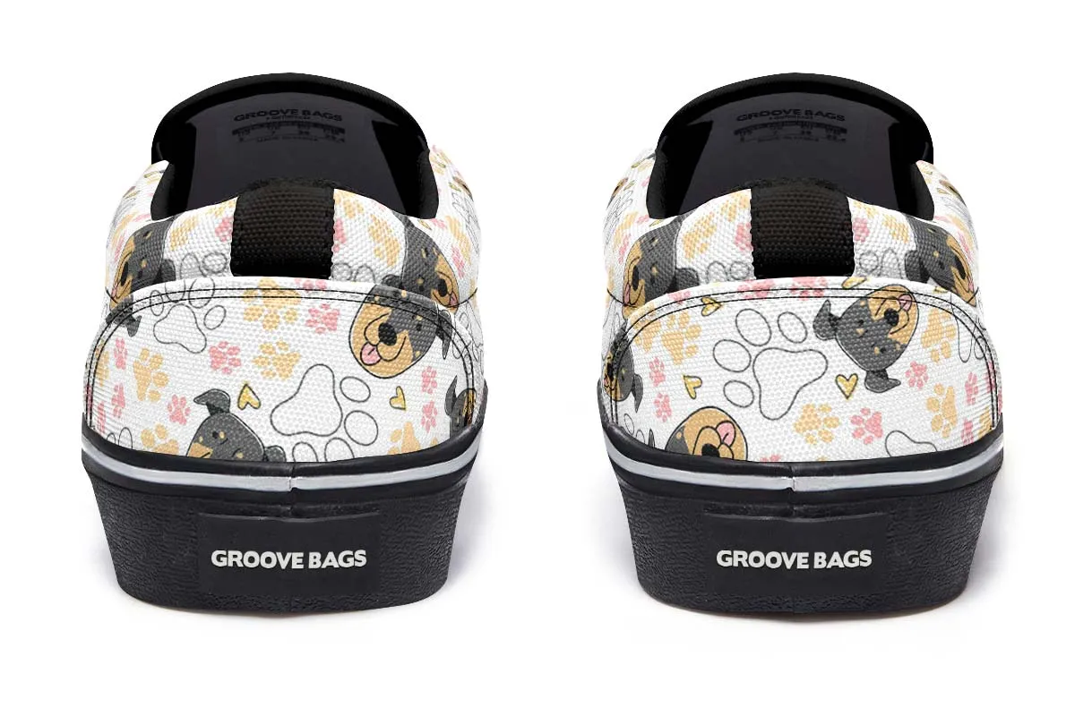 Beauceron Puppy Pattern Slip-On Shoes