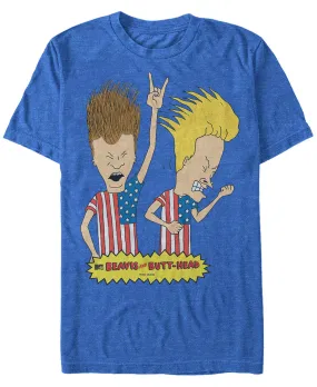 Beavis and butthead mtv rock out merica Fifth Sun Men's Short Sleeve Logo T-Shirt multi
