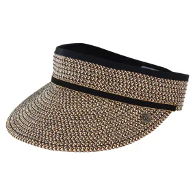 Before Dark Cosmopolitan Braided Visor - Black/Tan