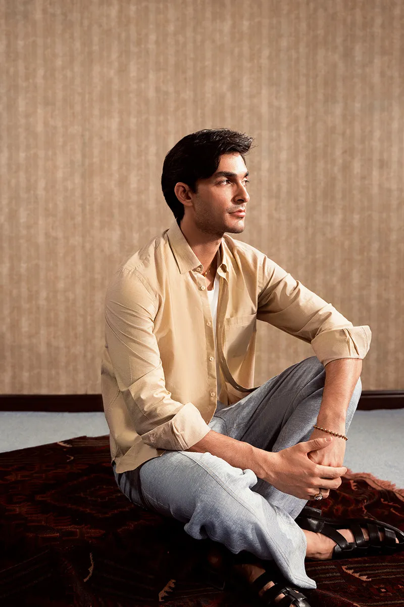 Beige Button Down