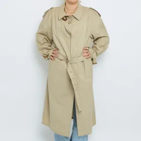 Beige Long Trench Coat - M