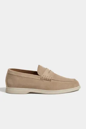 Beige penny loafers - Made in Italy