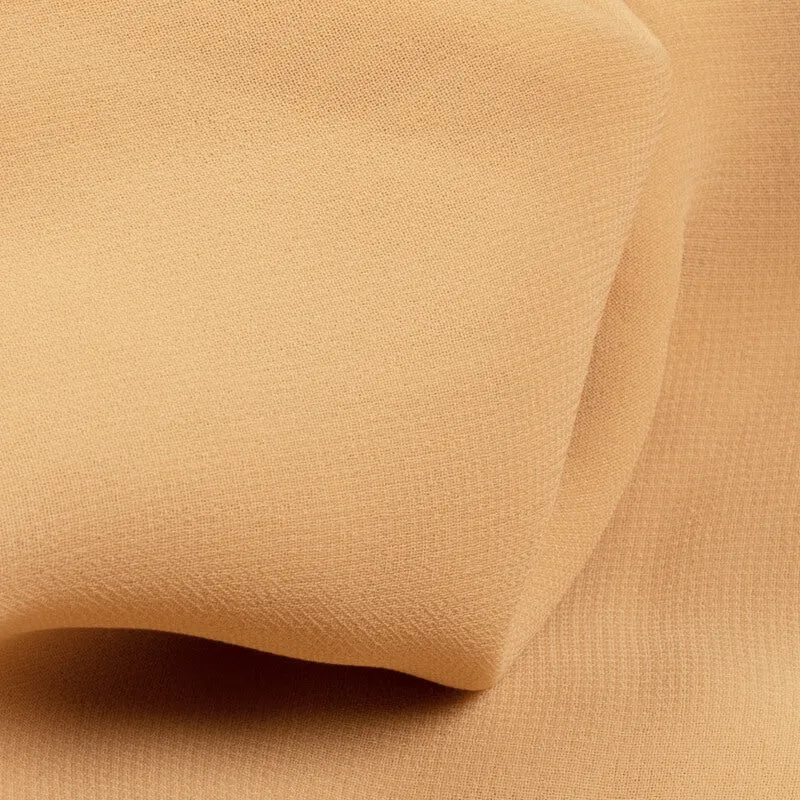Beige Plain Georgette Fabric
