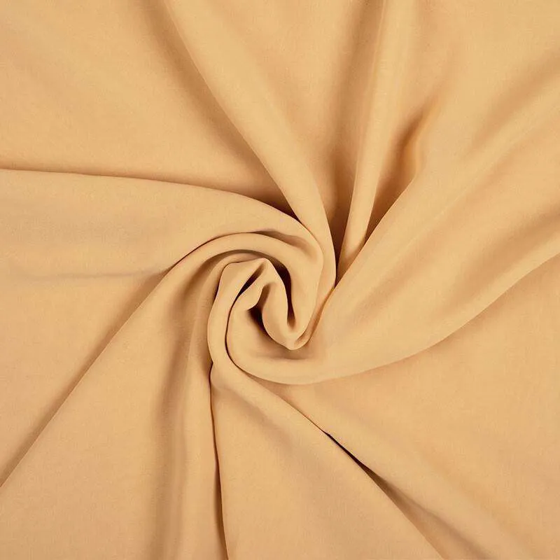 Beige Plain Georgette Fabric