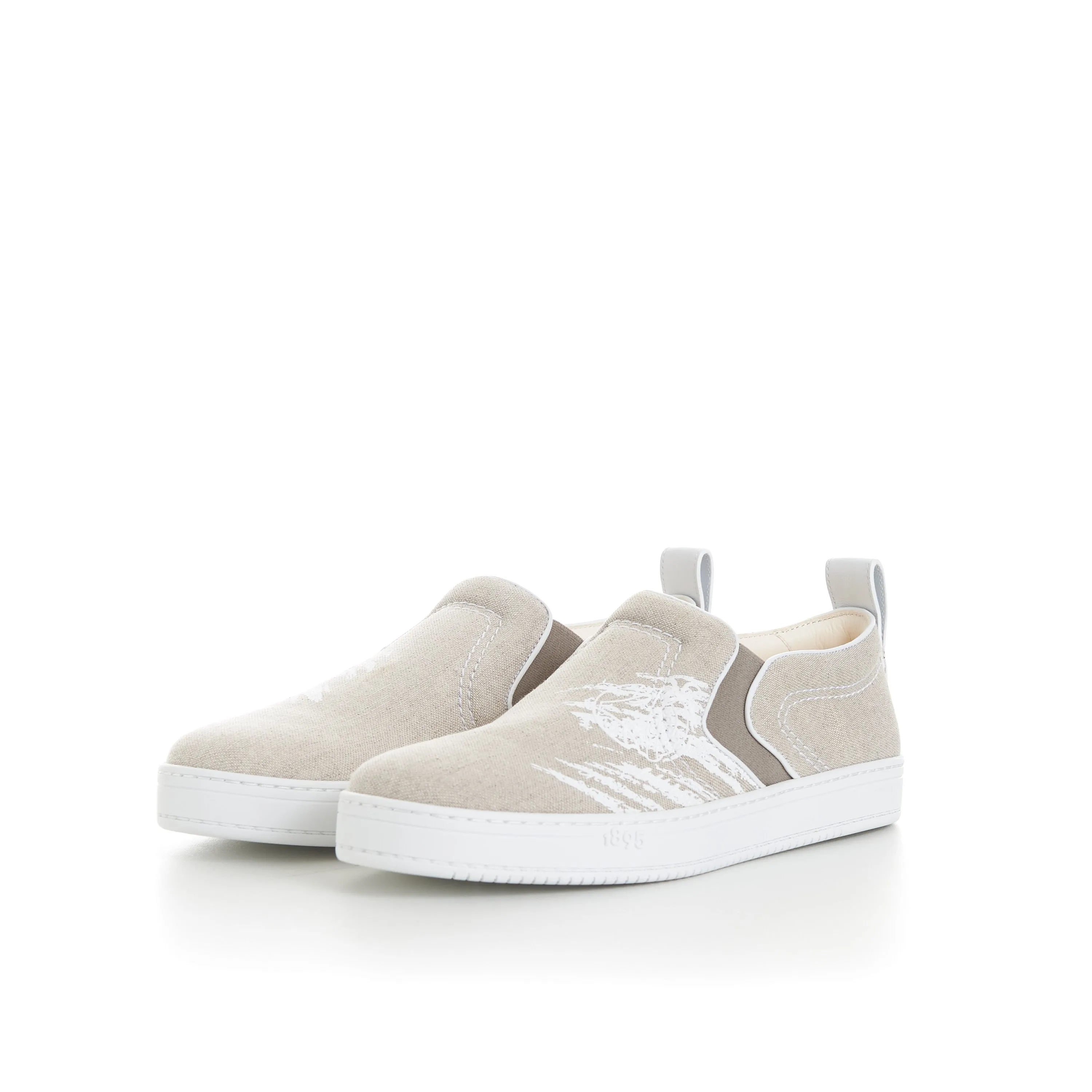 Beige Playtime Cotton Slip-On Sneakers - Scritto Design