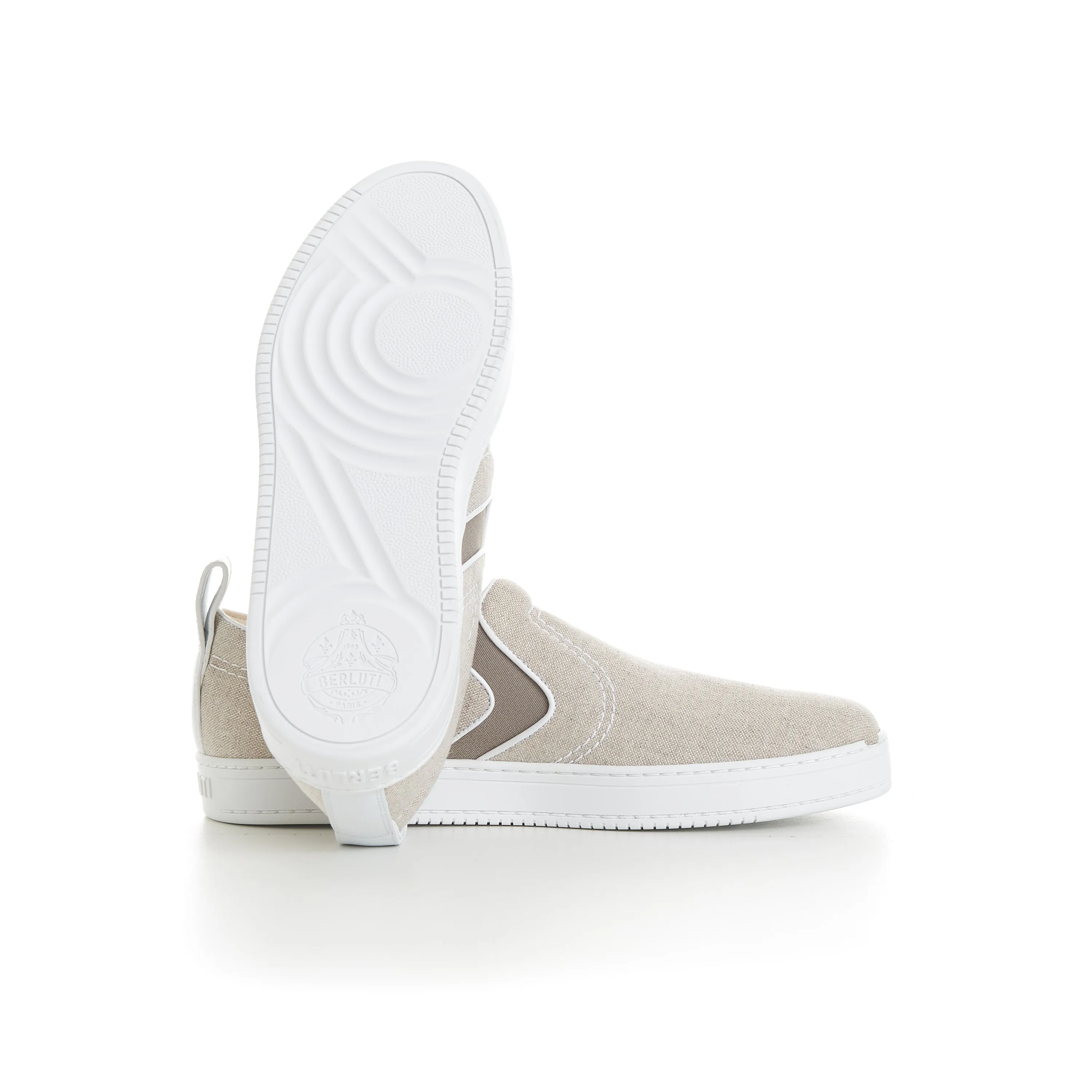 Beige Playtime Cotton Slip-On Sneakers - Scritto Design