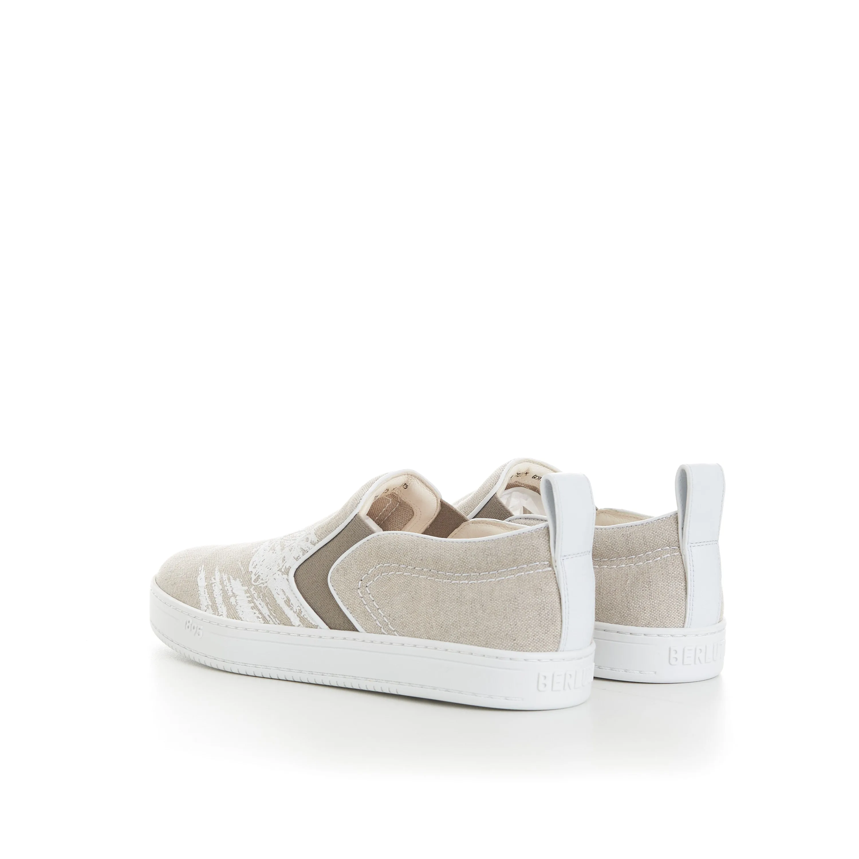 Beige Playtime Cotton Slip-On Sneakers - Scritto Design