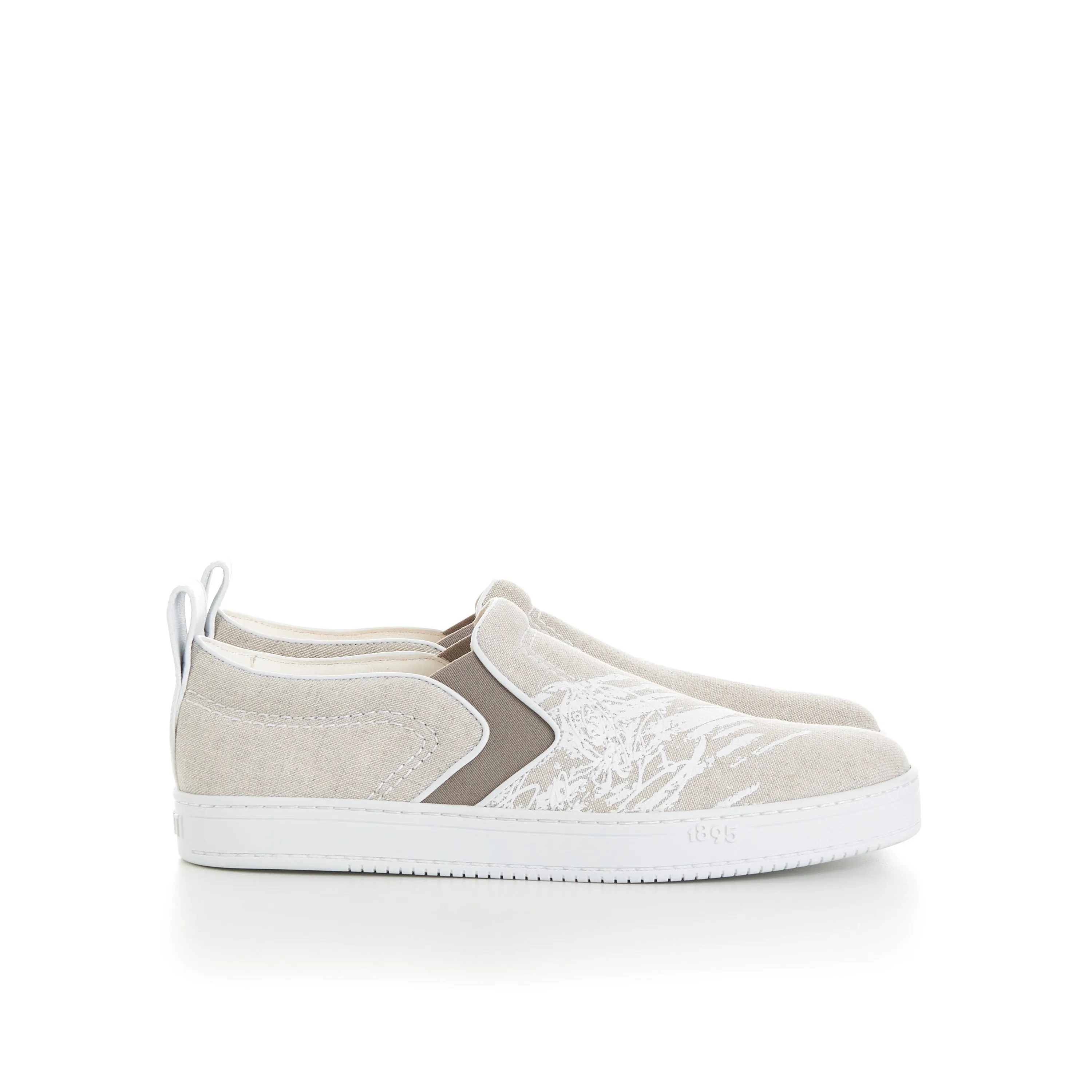 Beige Playtime Cotton Slip-On Sneakers - Scritto Design