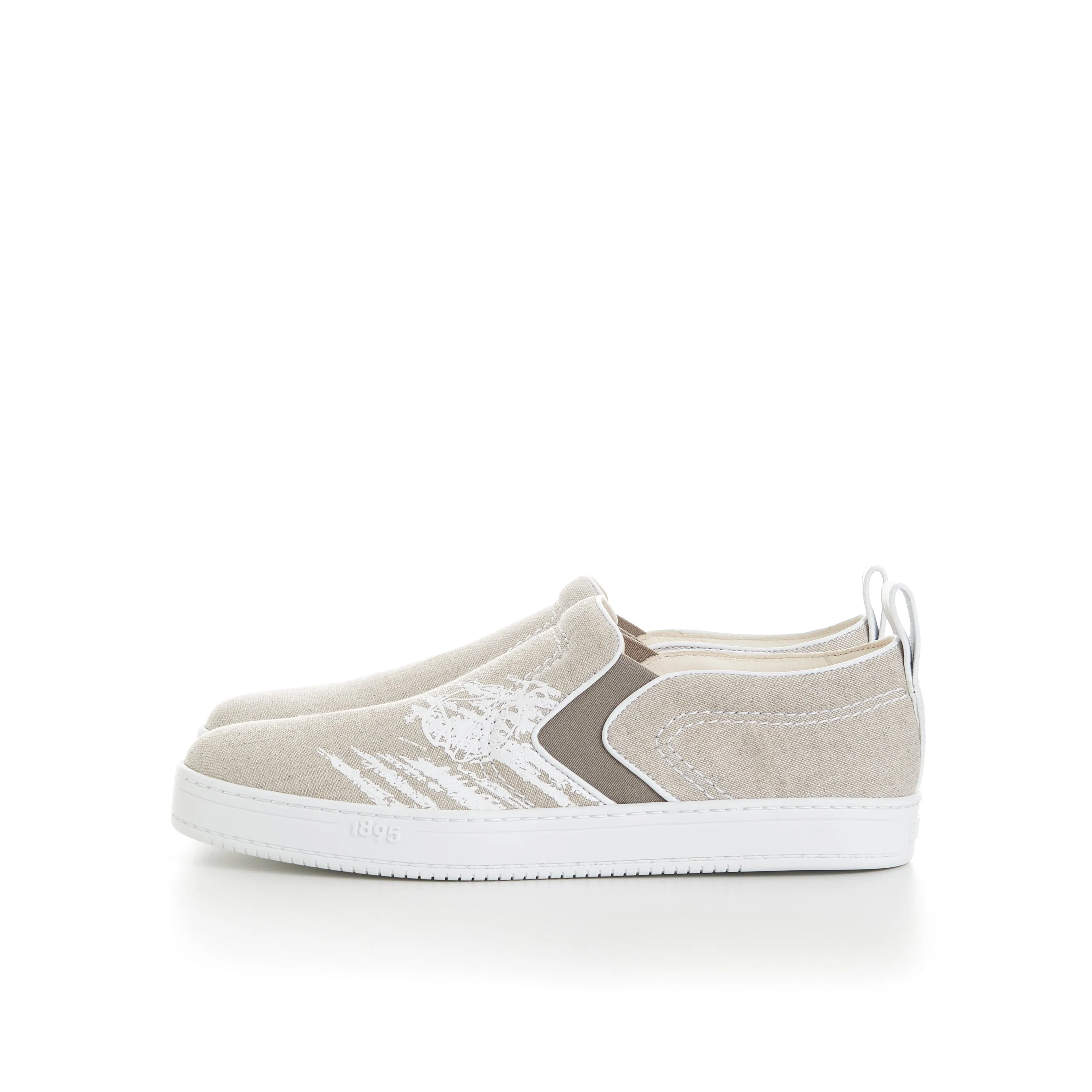 Beige Playtime Cotton Slip-On Sneakers - Scritto Design