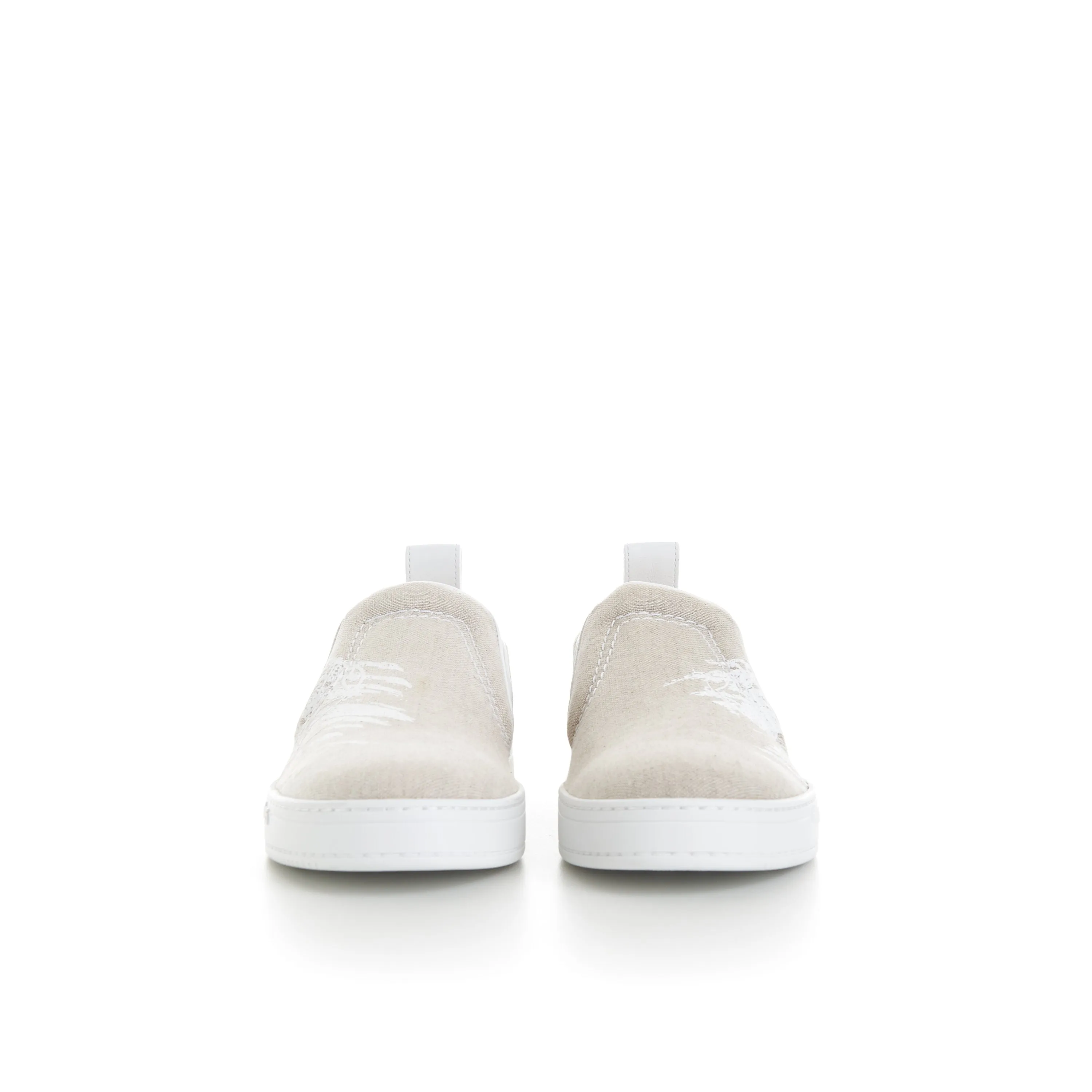 Beige Playtime Cotton Slip-On Sneakers - Scritto Design