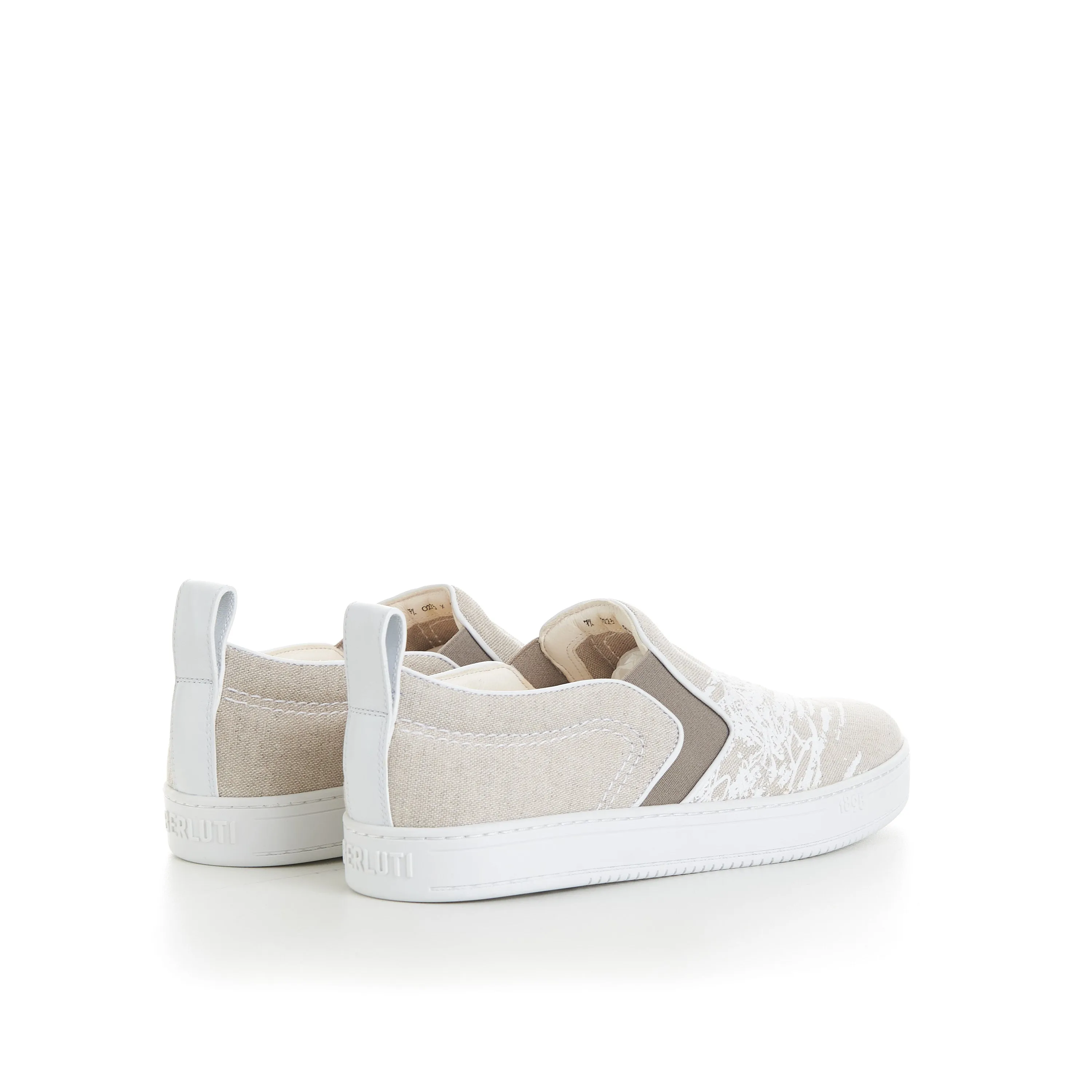 Beige Playtime Cotton Slip-On Sneakers - Scritto Design