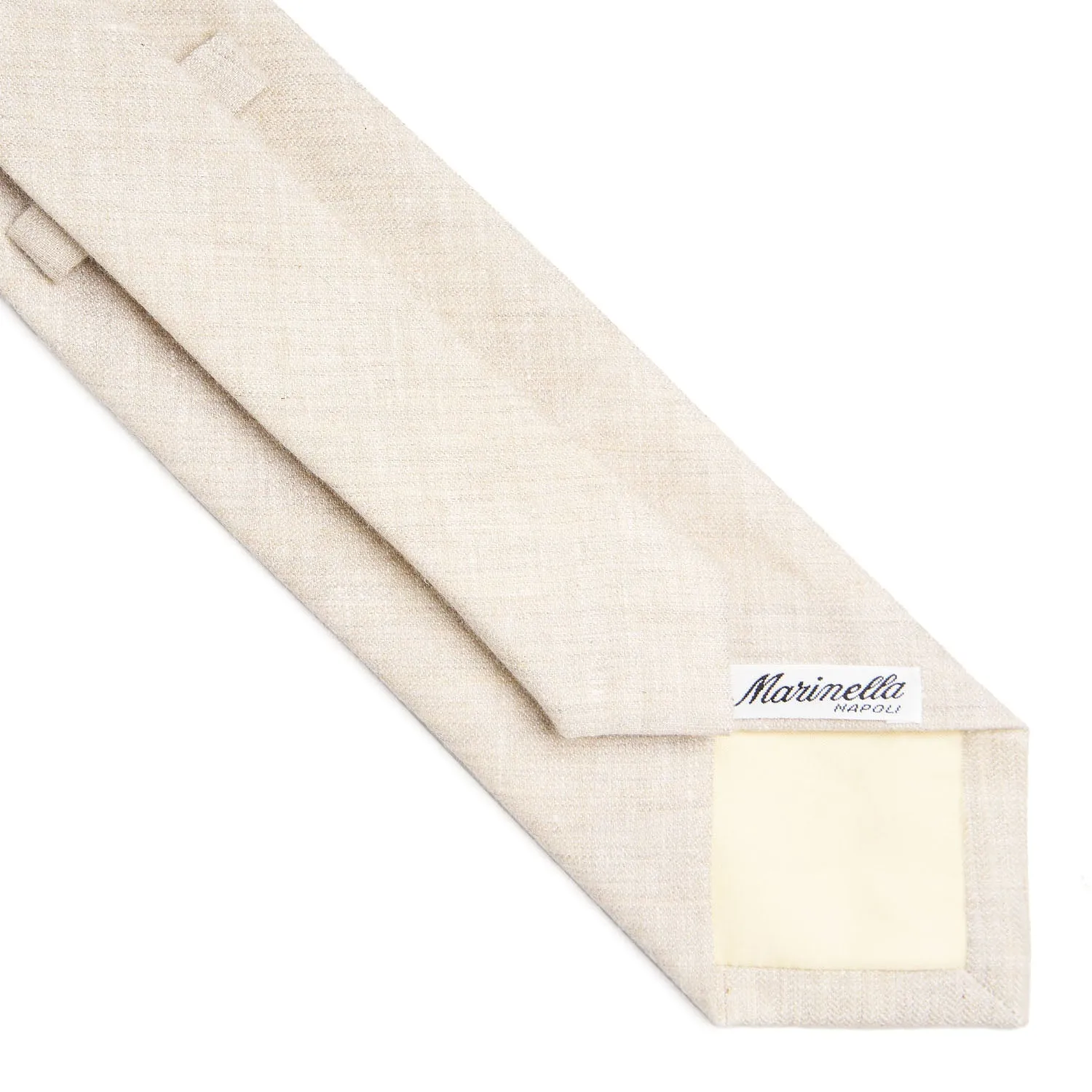 BEIGE SARTORIAL LINEN AND COTTON TIE
