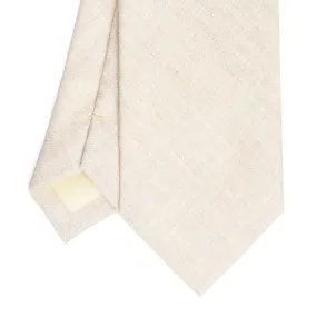 BEIGE SARTORIAL LINEN AND COTTON TIE
