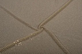 Beige Sequin Work Lurex Knit Fabric