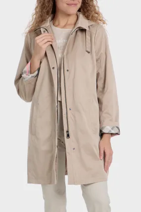 Beige trench coat