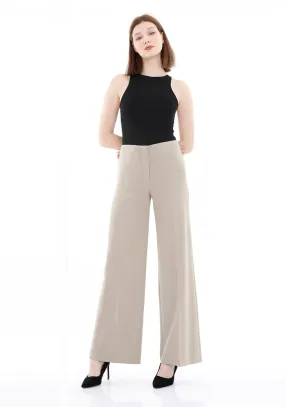 Beige Wide-Leg Pants for a Sleek and Stylish Look - G-Line