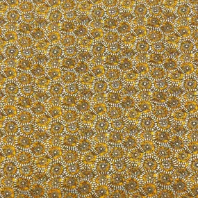 Beige/Mustard Floral Crepe Fabric