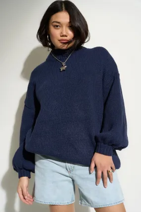 Bellamy Chunky Knit Pullover | Recycled | Navy