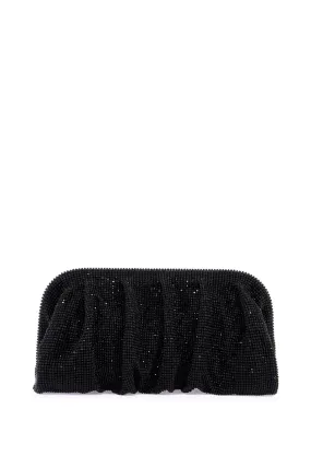 Benedetta Bruzziches elegant large black rhinestone evening bag for ceremony