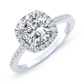 Bergenia - Cushion Lab Diamond Engagement Ring (IGI Certified)