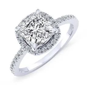 Bergenia - Princess Moissanite Engagement Ring