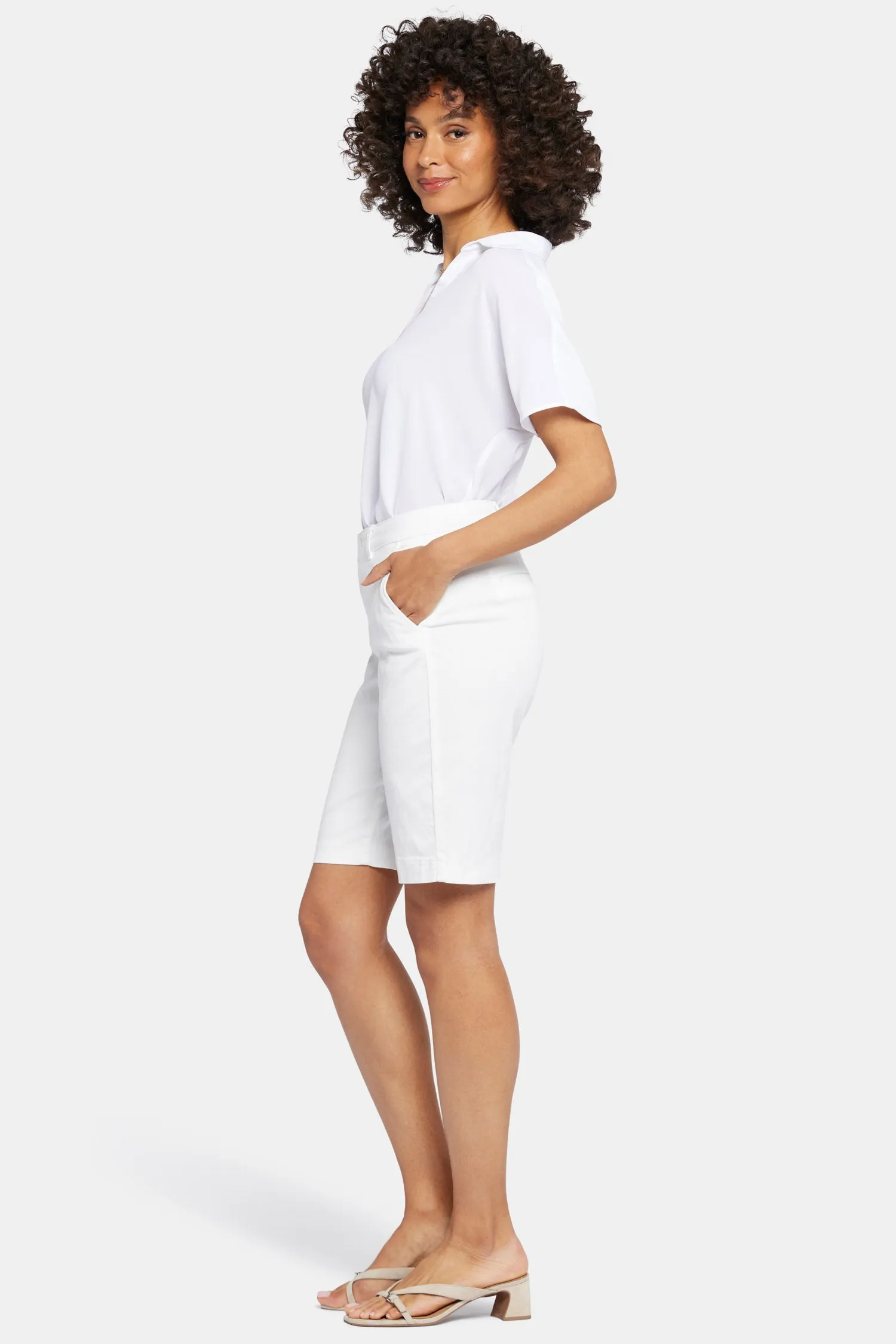 Bermuda Shorts In Petite - Optic White