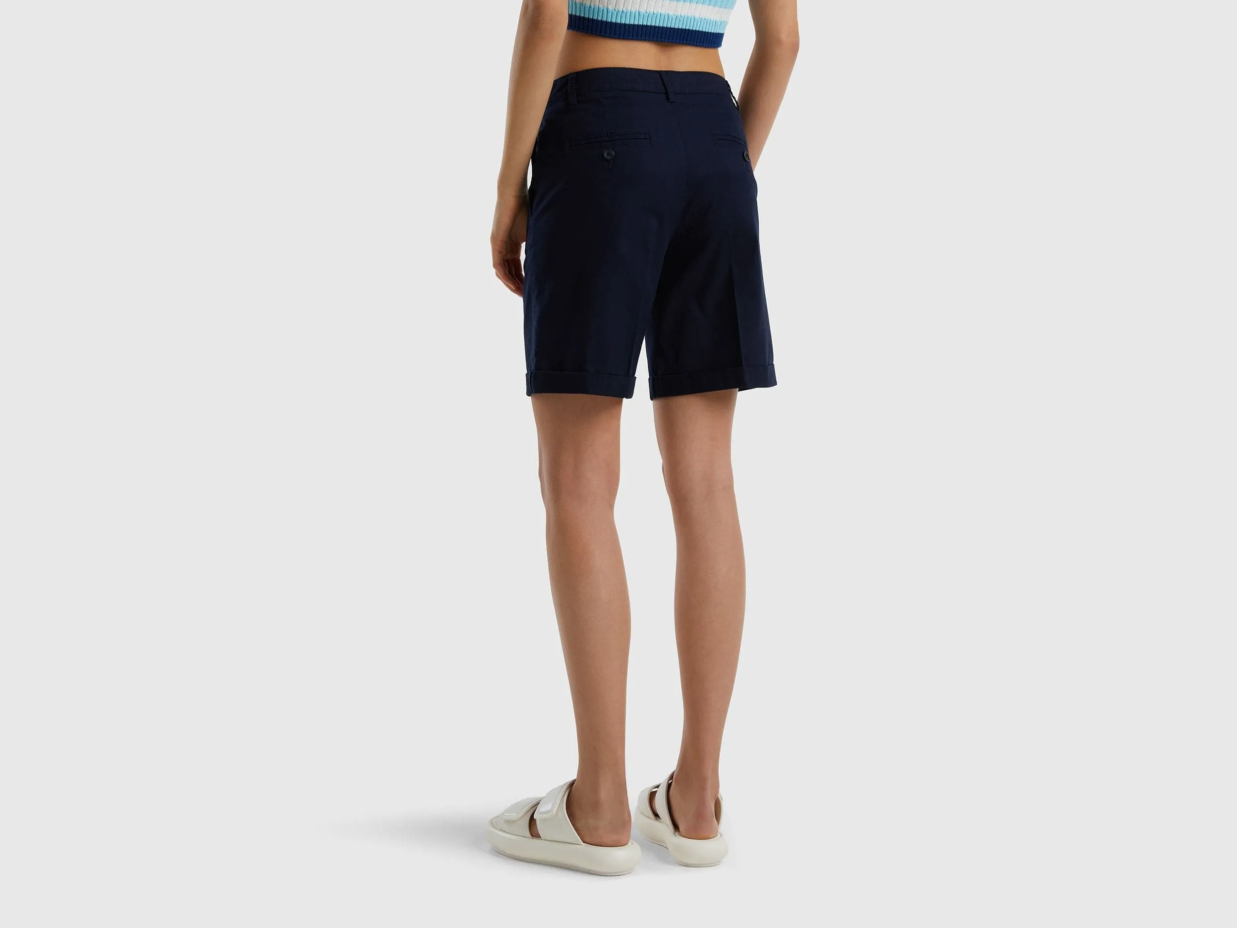 Bermudas in stretch cotton